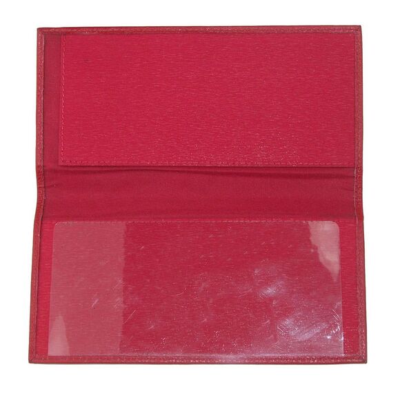 CTM Leather Solid Color Checkbook Cover Wallet - Picture 2 of 2